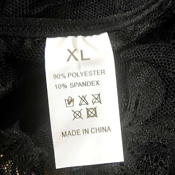 Black Sexy Lace Corset Ribbon Lingerie Set #R - Picture 5 of 6